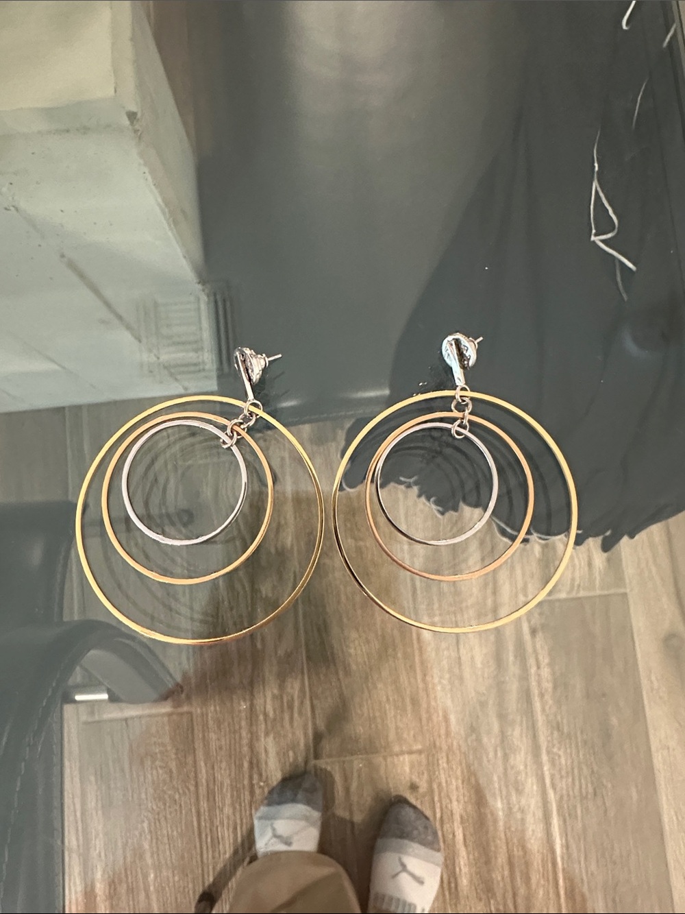 Tory Burch Hoop Earrings - Gold, Rose Gold & Silver